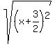 sqrt%28%28x%2B3%2F2%29%5E2%29