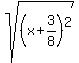 sqrt%28%28x%2B3%2F8%29%5E2%29