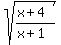 sqrt%28%28x%2B4%29%2F%28x%2B1%29%29