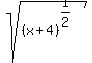 sqrt%28%28x%2B4%29%5E%281%2F2%29%29