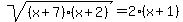 sqrt%28%28x%2B7%29%28x%2B2%29%29=2%28x%2B1%29