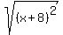 sqrt%28%28x%2B8%29%5E2%29