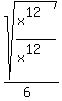 sqrt%28%28x%5E12%29%2F%28x%5E12%29%29%2F%286%29