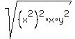 sqrt%28%28x%5E2%29%5E2%2Ax%2Ay%5E2%29