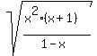 sqrt%28%28x%5E2%2A%28x%2B1%29%29%2F%281-x%29%29
