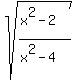 sqrt%28%28x%5E2-2%29%2F%28x%5E2-4%29%29
