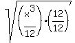 sqrt%28%28x%5E3%2F12%29%2812%2F12%29%29