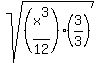 sqrt%28%28x%5E3%2F12%29%283%2F3%29%29