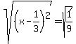 sqrt%28%28x+-+1%2F3%29%5E2%29+=+sqrt%281%2F9%29