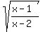 sqrt%28%28x-1%29%2F%28x-2%29%29