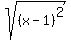 sqrt%28%28x-1%29%5E2%29