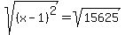sqrt%28%28x-1%29%5E2%29=sqrt%2815625%29