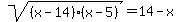 sqrt%28%28x-14%29%28x-5%29%29++=+14-x