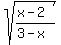 sqrt%28%28x-2%29%2F%283-x%29+%29