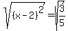 sqrt%28%28x-2%29%5E2%29=sqrt%283%2F5%29
