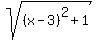 sqrt%28%28x-3%29%5E2%2B1%29