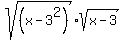sqrt%28%28x-3%5E2%29%29%2Asqrt%28x-3%29