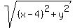 sqrt%28%28x-4%29%5E2%2By%5E2%29