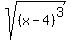 sqrt%28%28x-4%29%5E3%29%29
