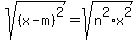 sqrt%28%28x-m%29%5E2%29=sqrt%28n%5E2%2Ax%5E2%29