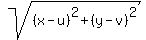 sqrt%28%28x-u%29%5E2%2B%28y-v%29%5E2%29