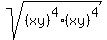 sqrt%28%28xy%29%5E4%2A%28xy%29%5E4%29