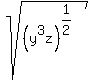 sqrt%28%28y%5E3z%29%5E%281%2F2%29%29