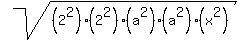 sqrt%28+%282%5E2%29%282%5E2%29%28a%5E2%29%28a%5E2%29%28x%5E2%29%29
