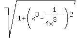 sqrt%28+1+%2B+%28x%5E3+-+1%2F%284x%5E3%29%29%5E2%29