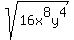 sqrt%28+16x%5E8y%5E4+%29+