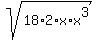 sqrt%28+18%2A2%2Ax%2Ax%5E3%29