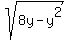 sqrt%28+8y-y%5E2+%29+