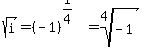 sqrt%28+i%29=%28-1%29%5E%281%2F4%29=root%284%2C-1%29