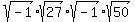 sqrt%28-1%29%2Asqrt%2827%29%2Asqrt%28-1%29%2Asqrt%2850%29