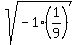 sqrt%28-1%2A%281%2F9%29%29