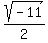 sqrt%28-11%29%2F2