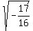 sqrt%28-17%2F16%29