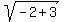 sqrt%28-2%2B3%29