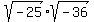 sqrt%28-25%29%2Asqrt%28-36%29
