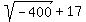 sqrt%28-400%29+%2B+17
