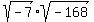 sqrt%28-7%29%2Asqrt%28-168%29
