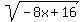 sqrt%28-8x%2B16%29