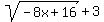 sqrt%28-8x%2B16%29+%2B+3