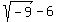 sqrt%28-9%29+-+6