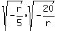 sqrt%28-r%2F5%29sqrt%28-20%2Fr%29