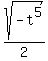 sqrt%28-t%5E5%29%2F2