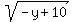 sqrt%28-y%2B10%29