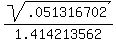 sqrt%28.051316702%29%2F1.414213562