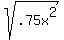 sqrt%28.75x%5E2%29