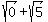sqrt%280%29+%2B+sqrt%285%29